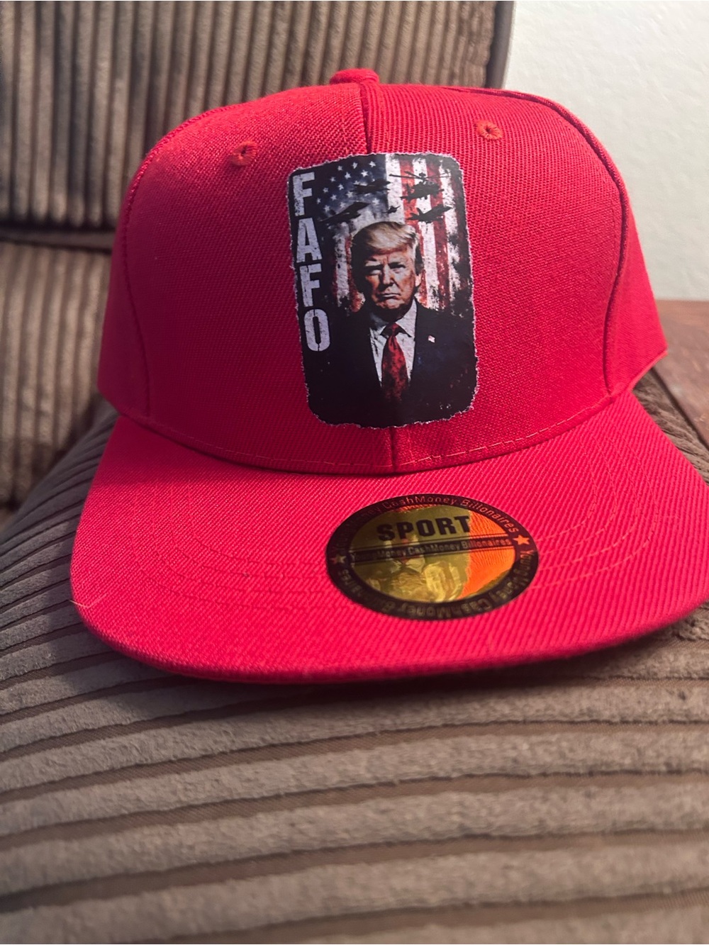 Red Graphic Snapback Hat - Design